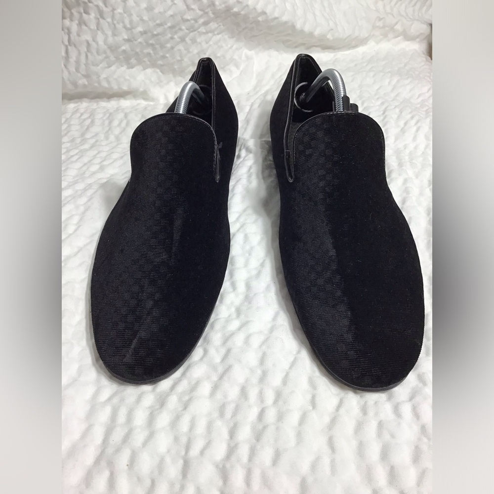 GIORGIO BRUTINI CLOAK VELVE BLACK FABRIC Sz 11M SLIP-ON LOAFER MENS SHOES DRESS
